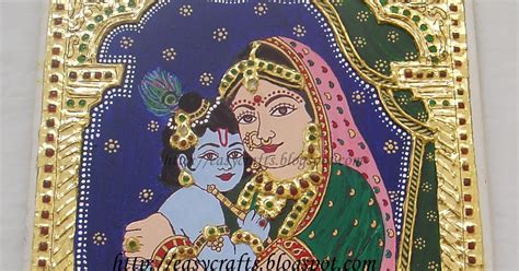 Easy Crafts - Explore your creativity: Tanjore painting- Yashoda Krishna