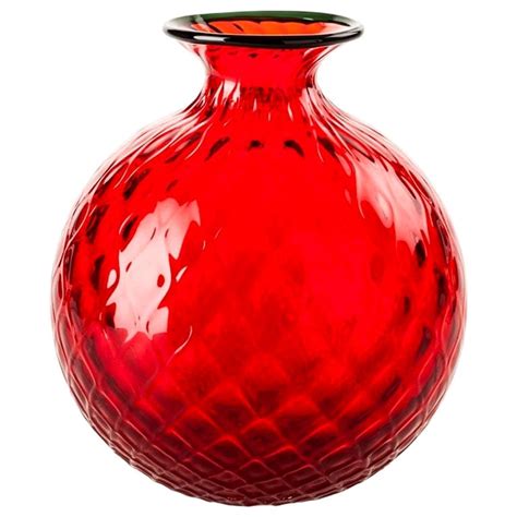 21st Century Monofiori Balloton Extra Large Glass Vase In Red By Venini For Sale At 1stdibs