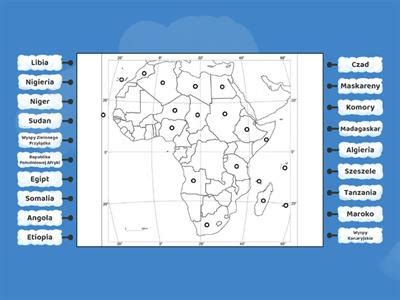 Rzeki Mapa Afryki Materiały dydaktyczne