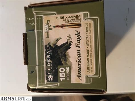 Armslist For Sale 556 62 Grain 150 Rounds Federal American Eagle Ammo