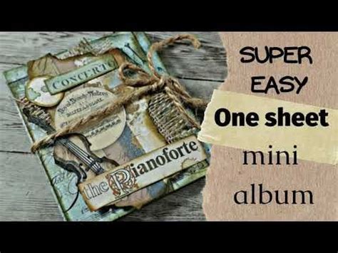 Super Easy One Sheet Mini Album Tutorial Marina Manioti Youtube