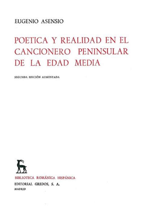 Poética y realidad en el cancionero peninsular de la Edad Media