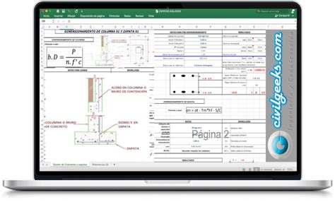Hoja Excel Para El Cálculo De Zapatas Aisladas