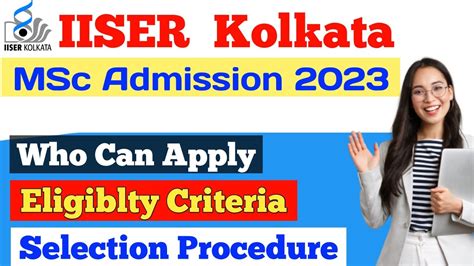 Iiser Kolkata Msc Admission Youtube