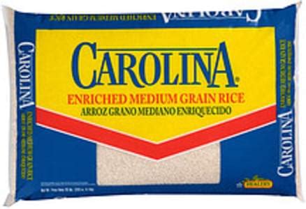 Carolina Enriched Medium Grain Rice - 20 lb, Nutrition Information | Innit