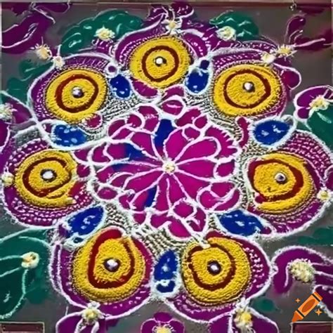 Beautiful Divali Rangoli Design On Craiyon