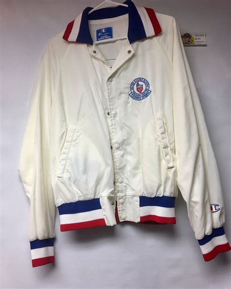 Vintage Champion Team Usa Olympic Training Jacket Etsy Team Usa