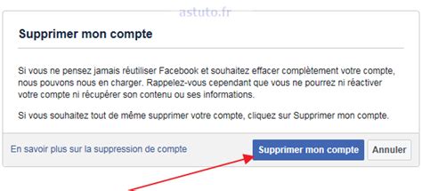 Comment se désinscrire de Facebook Supprimer compte facebook