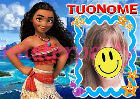 Cialda Ostia Per Torte Oceania Vaiana Moana Con Tua Foto A Cm X