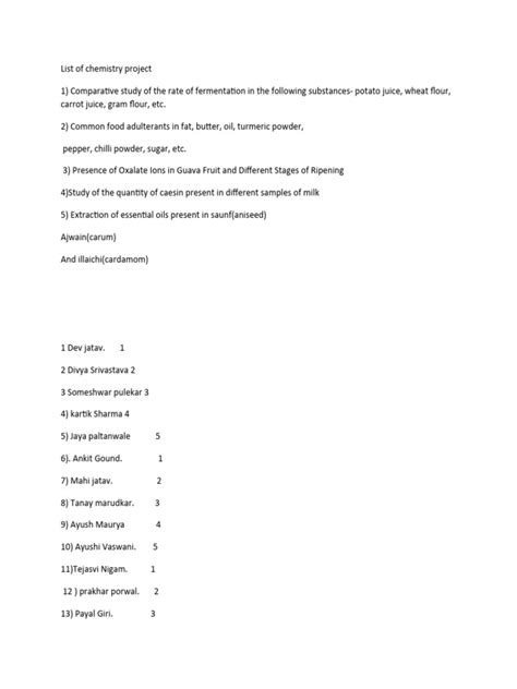 Chemistry Project | PDF