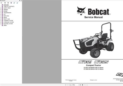 Bobcat Machinery Ct1025 Electric And Hydraulic Schematic Pdf