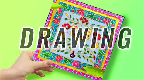 Meenakari Creative Art Canvas Drawing Tutorial Youtube