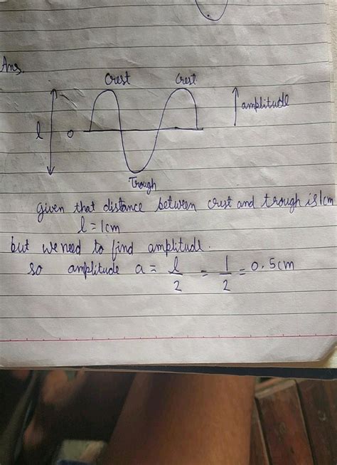 In A Transverse Wave The Distance Between A Crest And Through The Same