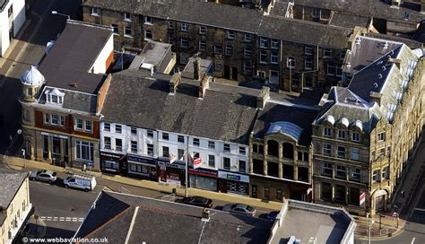 Row Of Shops On Manchester Road Burnley Aerial Photograph Aerial