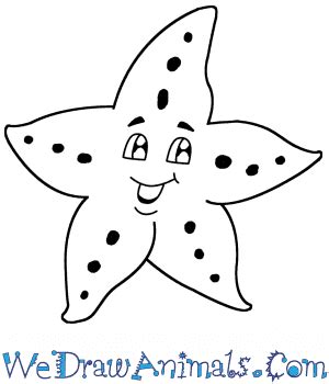 Drawing Star Fish Cartoon Starfish - Gezegen lersavasi