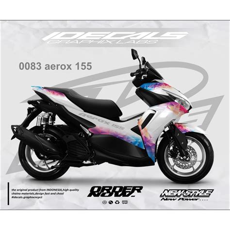 Jual Sticker Decals Fullbody Yamaha Aerox New Tema Simpel Elegan