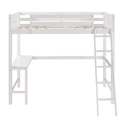 Casainc Loft Bed White Twin Loft Bunk Bed In The Bunk Beds Department At