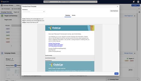Sending Test Campaign Emails