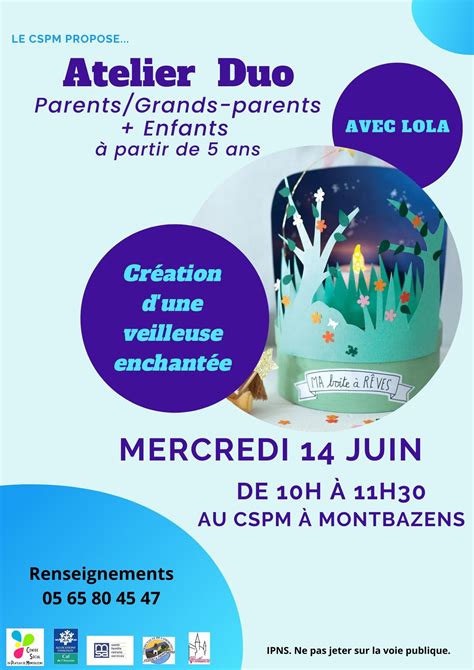 Atelier Duo Parents Grands Parents Enfants Centre Social Du