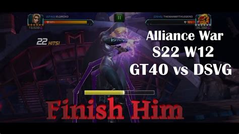 Mcoc Alliance War S W Gt Vs Dsvg Battle To Secure