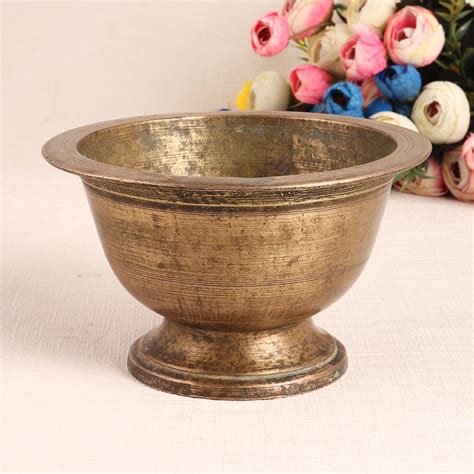 Vintage Big Brass Bowl For Kumkum Tilak