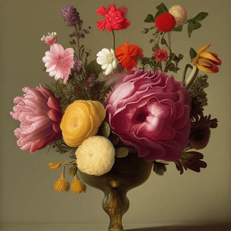 Rachel Ruysch Oil Flowers Creative Fabrica