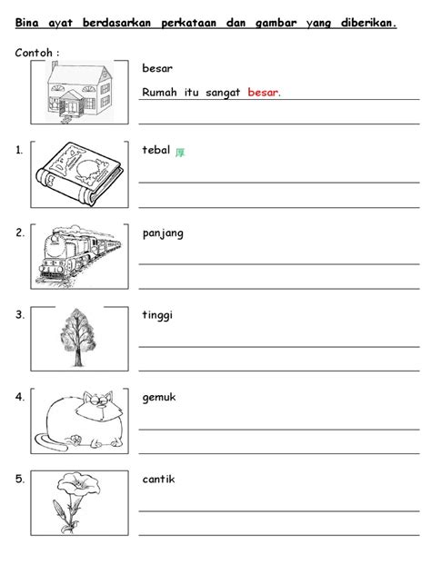 Bina Ayat Tunggal Kata Adjektif Pdf