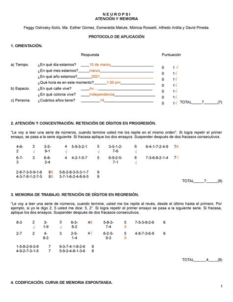 Neuropsi calificado con su perfil neuropsicológico 1 N E U R O P S I