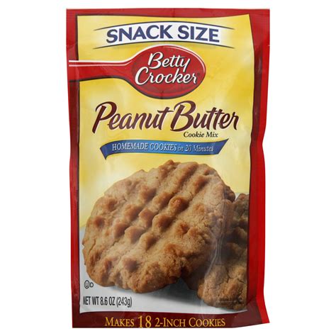 Betty Crocker Cookie Mix Peanut Butter Snack Size 8 60 Oz