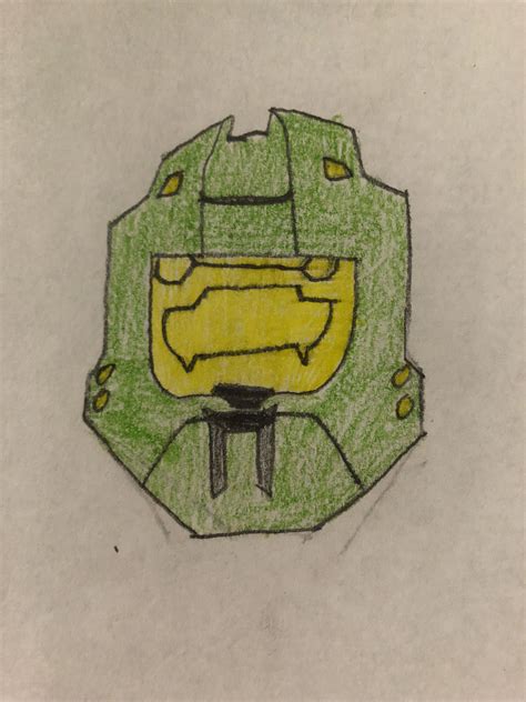 Halo Master Chief Helmet Drawing at PaintingValley.com | Explore ...