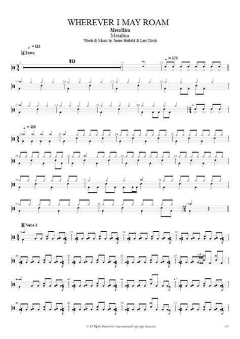 Wherever I May Roam Tab by Metallica (Guitar Pro) - Full Score | mySongBook