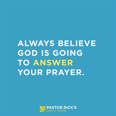 Four Ways God Answers Persistent Prayer - Pastor Rick's Daily Hope