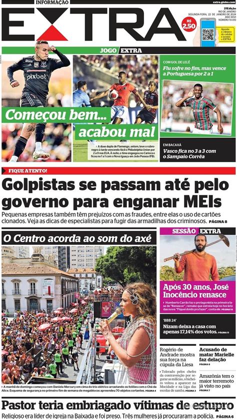 Capa Extra Edi O Segunda De Janeiro De