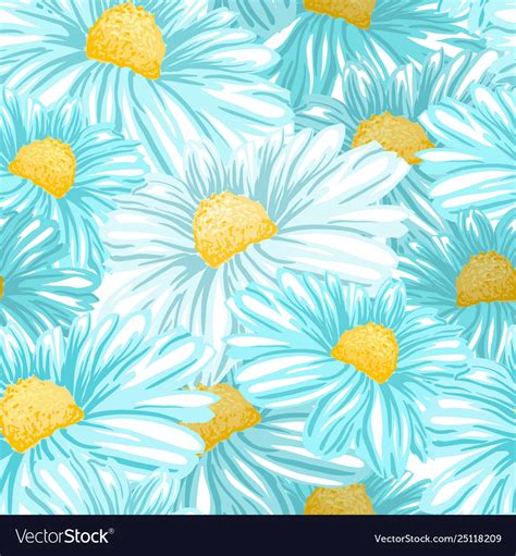 Chamomile Or Daisy Seamless Pattern Royalty Free Vector