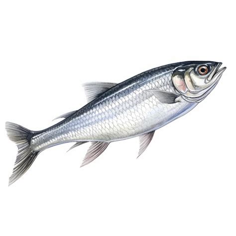 Premium Photo | Realistic Watercolor Illustration Of A Swimming Sardine