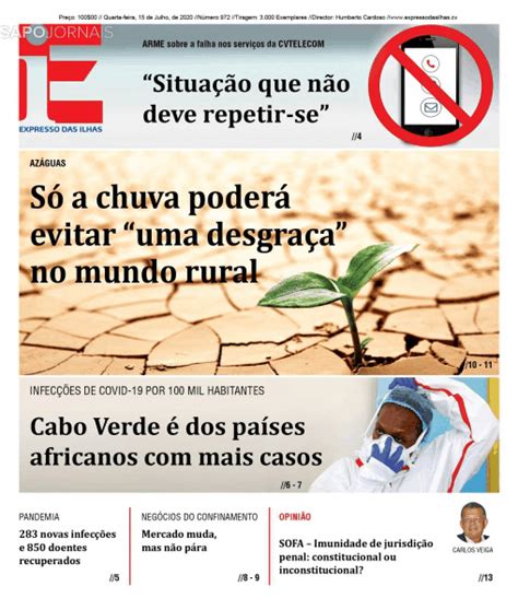 Expresso Das Ilhas Jul Jornais E Revistas Sapo Pt