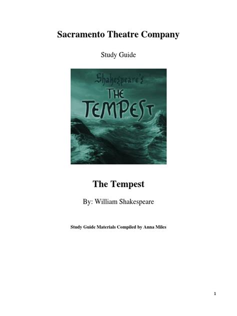 The Tempest Study Guide Pdf The Tempest