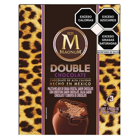 Paleta Helada Holanda Magnum Double Chocolate Paquete Con Pzas De