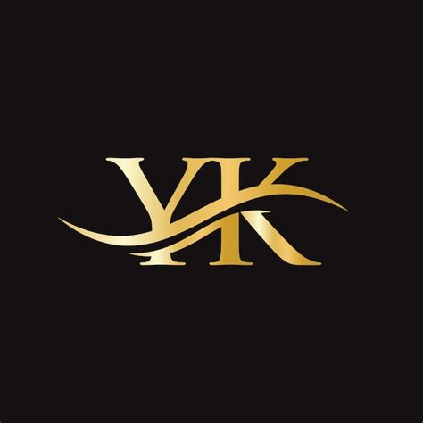 Premium Vector Creative Yk Letter With Luxury Concept Modern Yk Logo Design For Business And