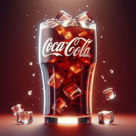 Coca cola with ice cubes | Premium AI-generated image