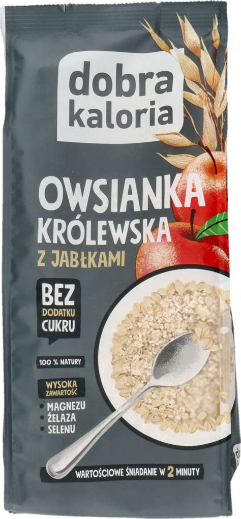 Dobra Kaloria Bio Owsianka Kr Lewska Z Jab Kami Bez Dodatku Cukru