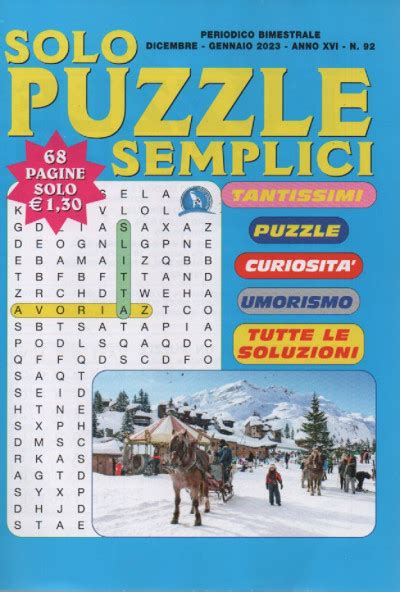 Abbonamento Solo Puzzle Semplici Cartaceo Bimestrale Italiano