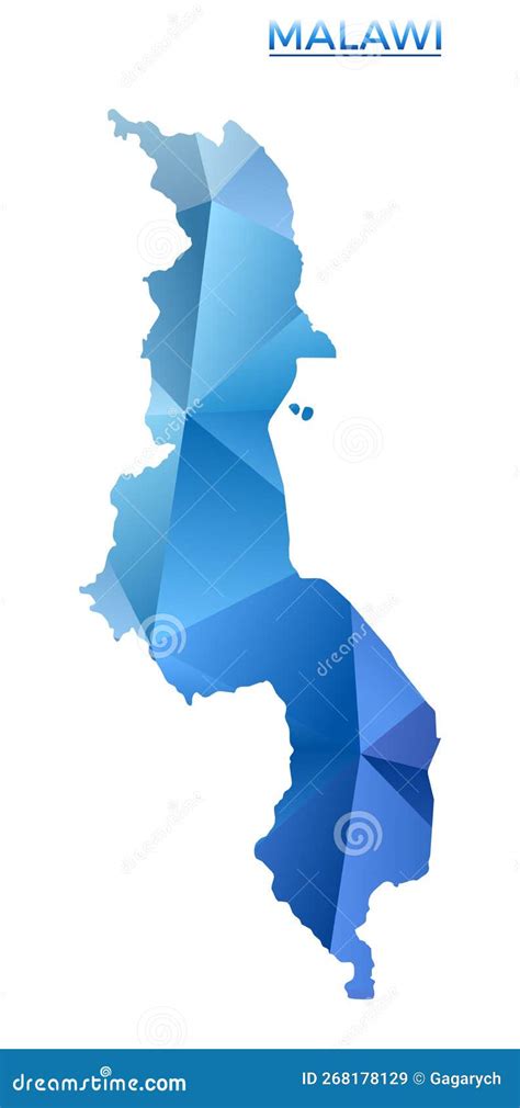 Vector Polygonal Malawi Map Stock Vector Illustration Of Graphic