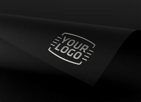 Free Silver Foil Logo Mockup Psd Good Mockups