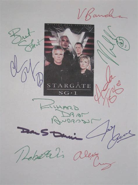 Stargate SG-1 Signed TV Script Screenplay X10 Richard Dean - Etsy