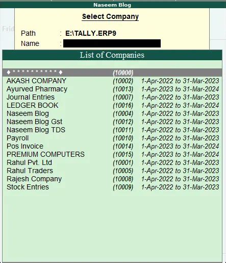 How To Alter Delete Shut Company In Tally Erp