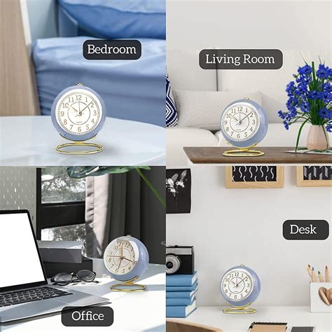 SCSYV Small Alarm Clocks Classic Retro Analog Cute Simple Design Small