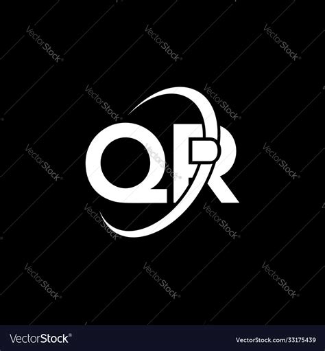 Qr Letter Logo Design Initial Letters Royalty Free Vector