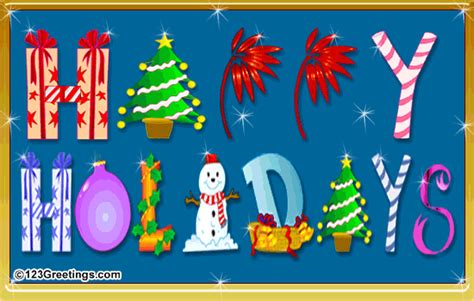 Happy Holidays! Free Cool Fun eCards, Greeting Cards | 123 Greetings