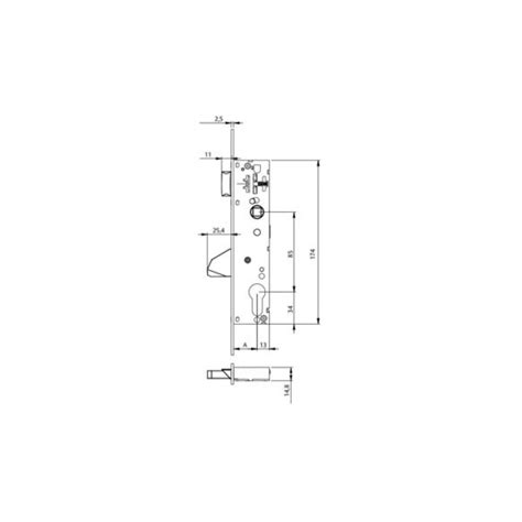 Cerradura Puerta Met Lica Serie Tesa Mm Inox